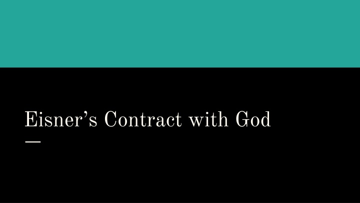 eisner s contract with god n.w