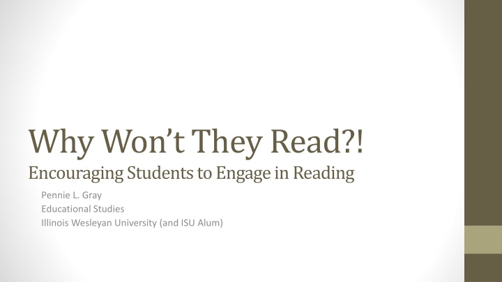 why won t they read encouraging students n.w