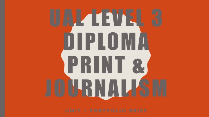 ual level 3 diploma print journalism n.w