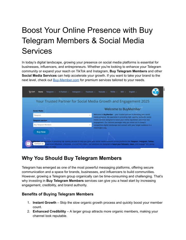 boost your online presence with buy telegram n.w
