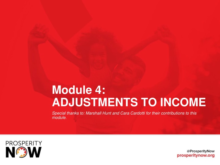 module 4 adjustments to income special thanks n.w