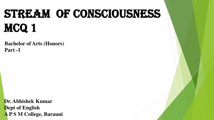 stream of consciousness stream of consciousness n.w