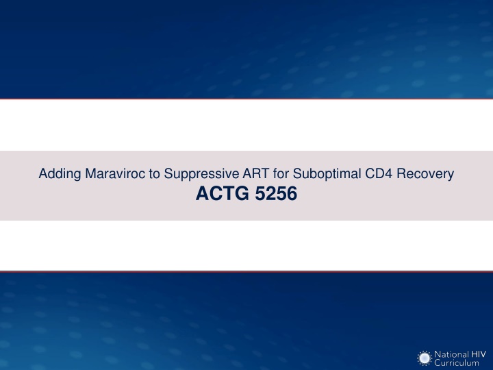 adding maraviroc to suppressive n.w