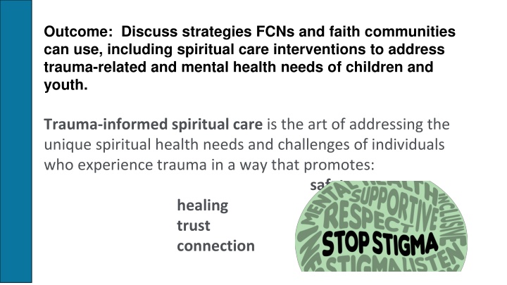 outcome discuss strategies fcns and faith n.w
