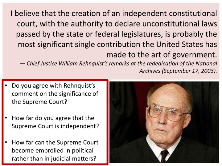 i believe that the creation of an independent n.w
