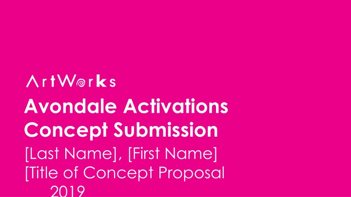 avondale activations concept submission last name n.w