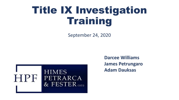 title ix investigation training n.w