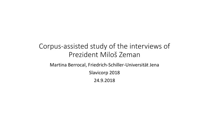 corpus assisted study of the interviews n.w