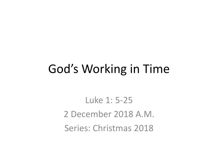god s working in time n.w