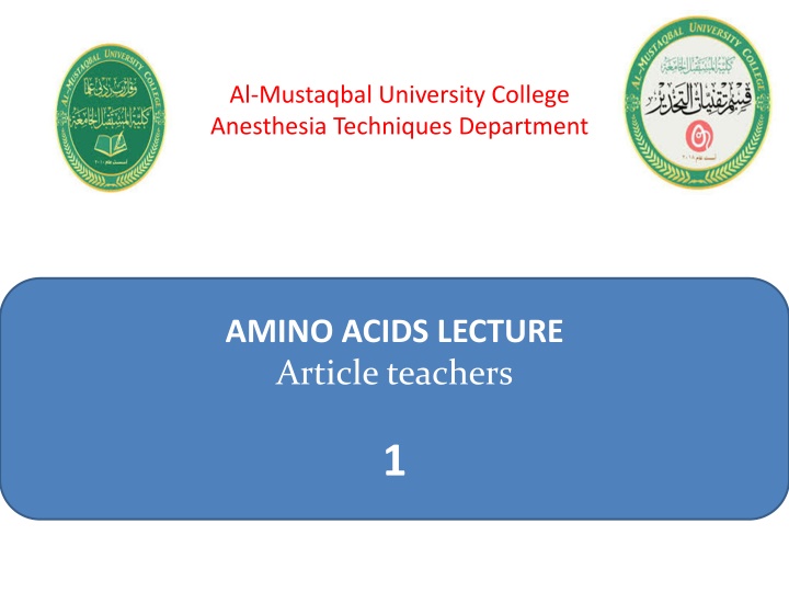 al mustaqbal university college anesthesia n.w