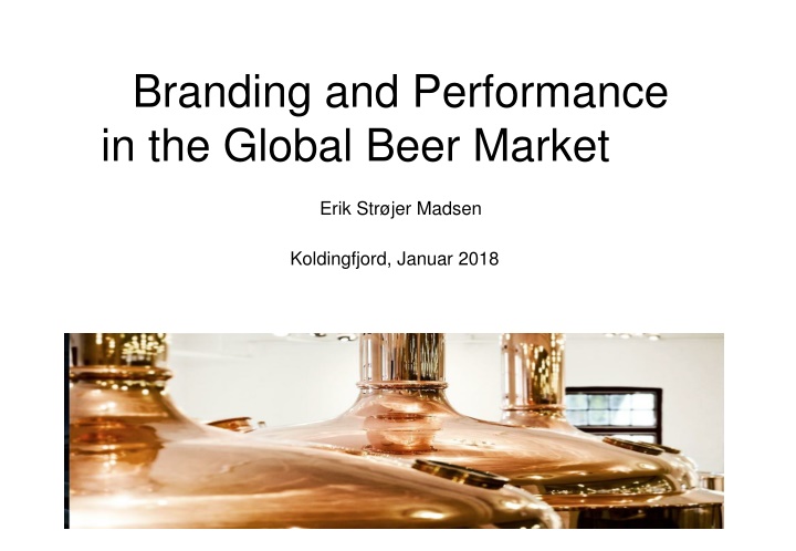 branding and performance in the global beer market n.w