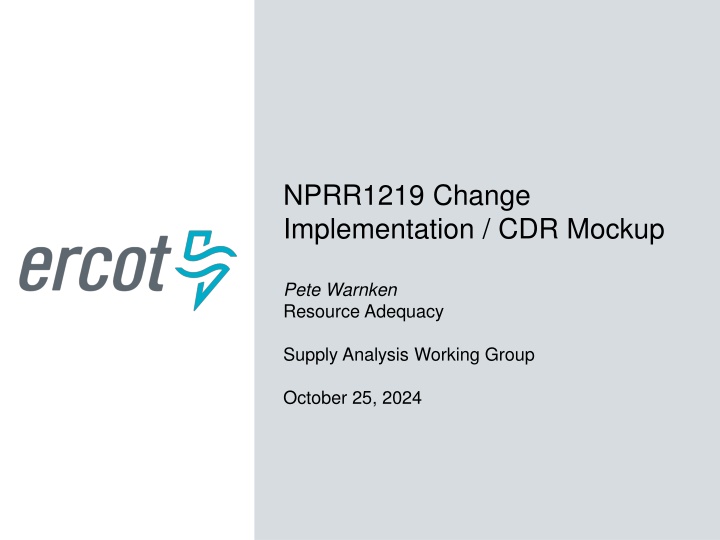 nprr1219 change implementation cdr mockup n.w