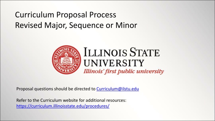 curriculum proposal process revised major n.w