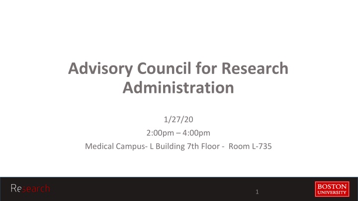 advisory council for research administration n.w