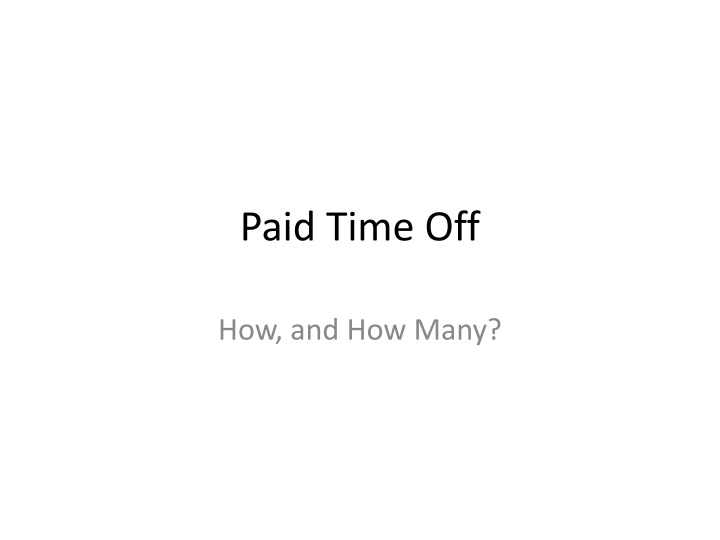 paid time off n.w
