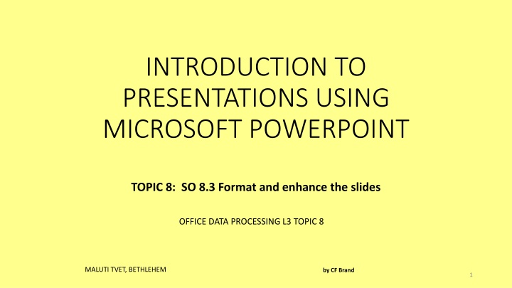 introduction to presentations using microsoft n.w