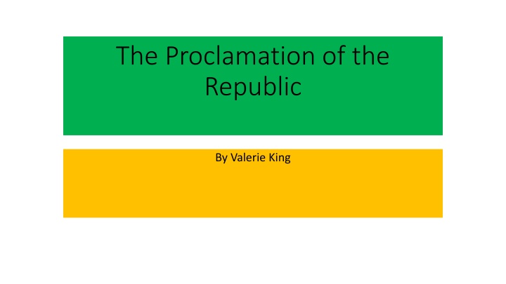 the proclamation of the republic n.w