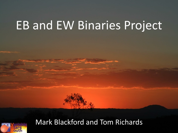 eb and ew binaries project n.w