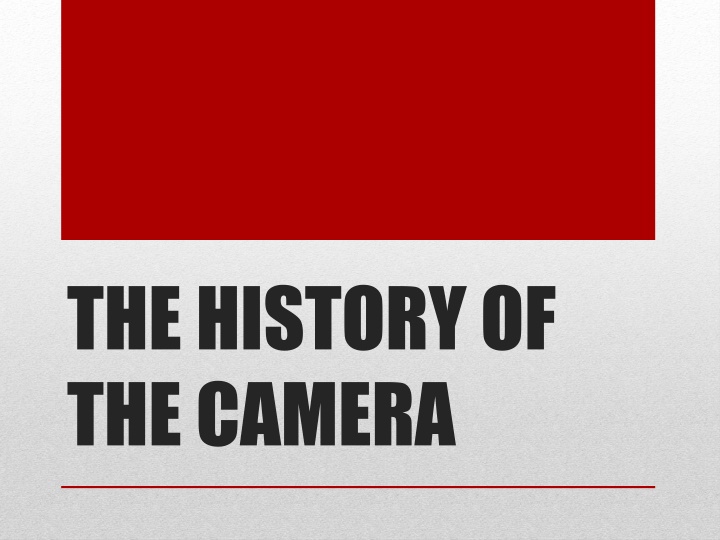 the history of the camera n.w