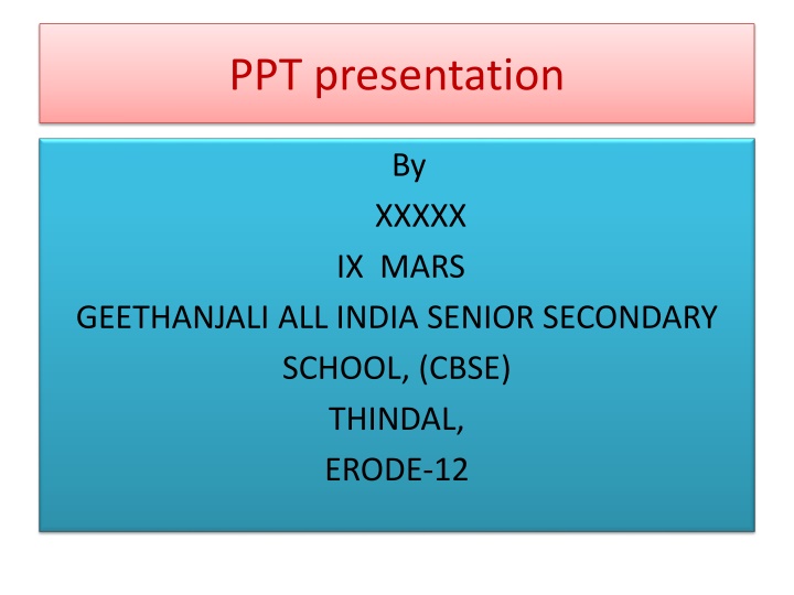 ppt presentation n.w