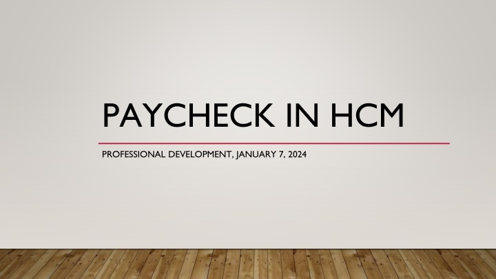 paycheck in hcm n.w