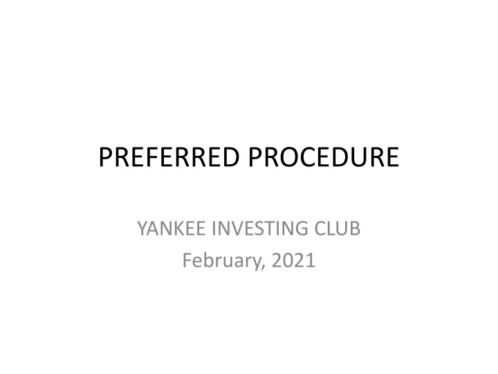 preferred procedure n.w
