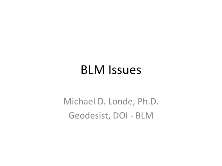 blm issues n.w