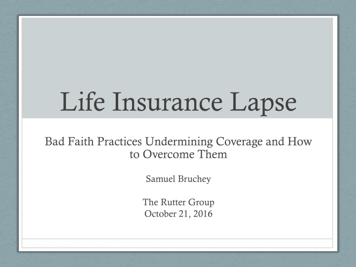 life insurance lapse n.w