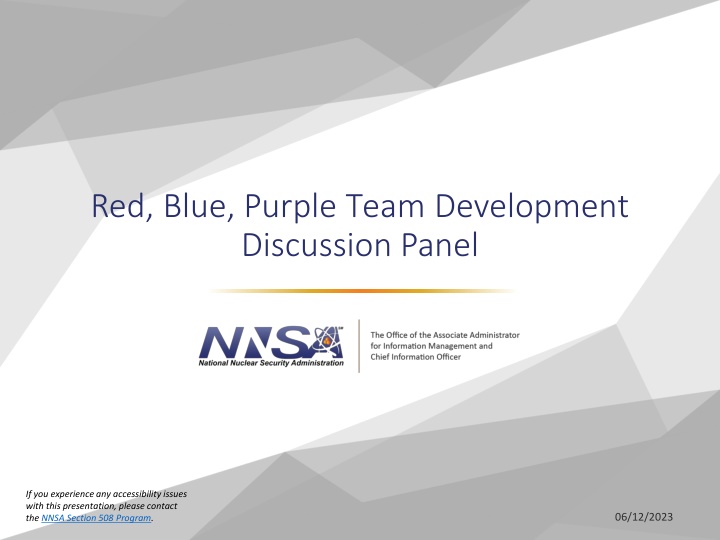 Red, Blue, Purple Team Development Discussion Panel