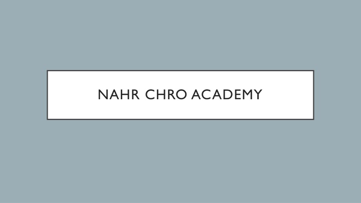nahr chro academy n.w
