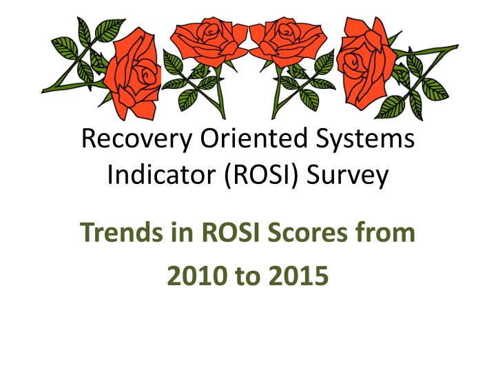 recovery oriented systems indicator rosi survey n.w