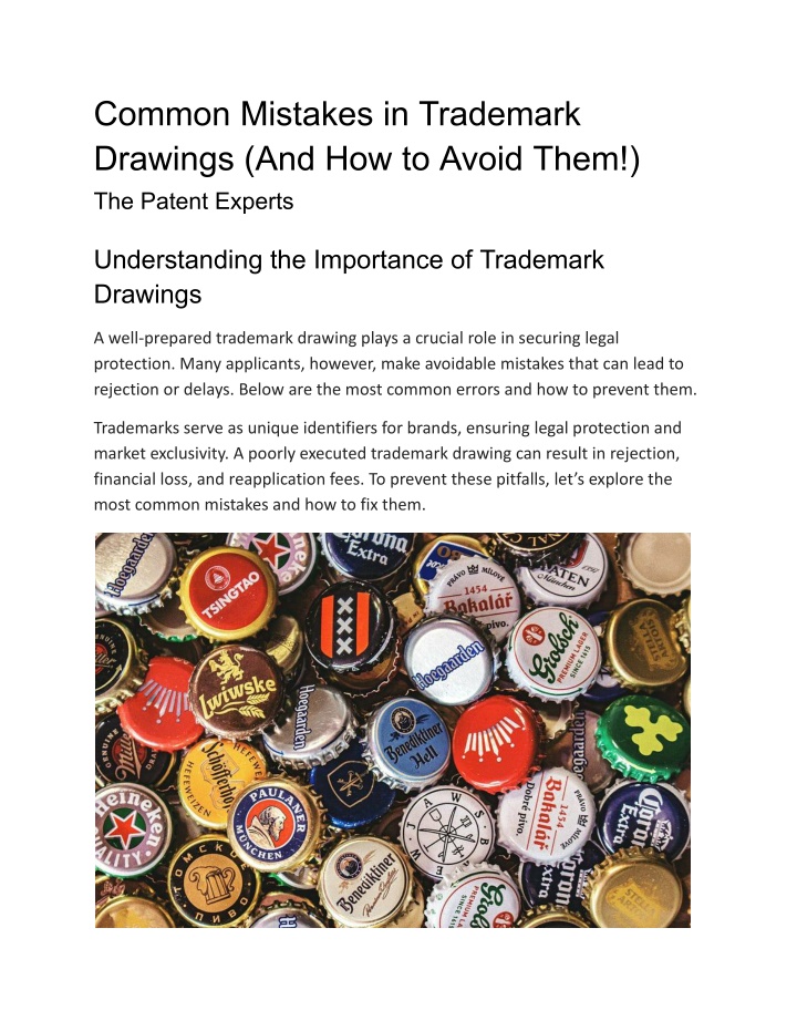 common mistakes in trademark drawings n.w
