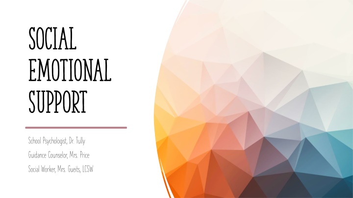 social emotional support n.w