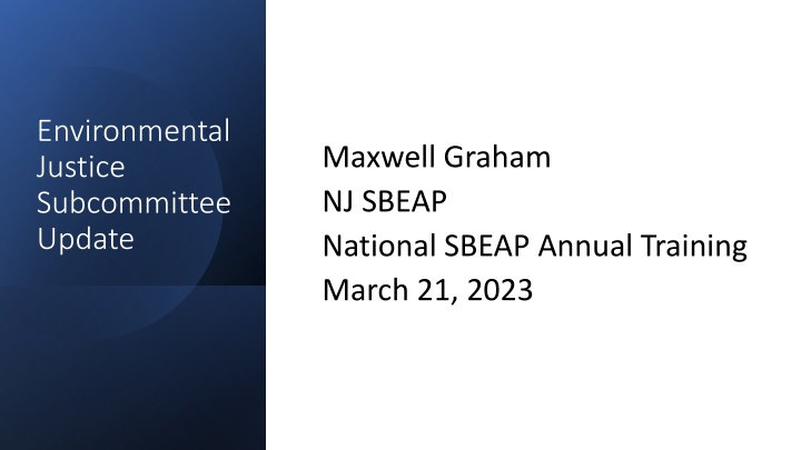 environmental justice subcommittee update n.w