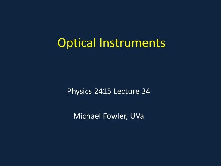 optical instruments n.w
