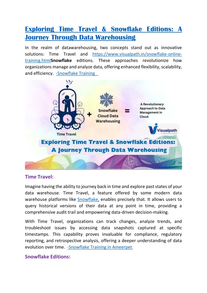 exploring time travel snowflake editions n.w