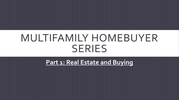 multifamily homebuyer series n.w