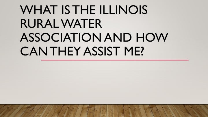 what is the illinois rural water association n.w
