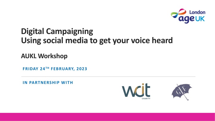 digital campaigning using social media n.w