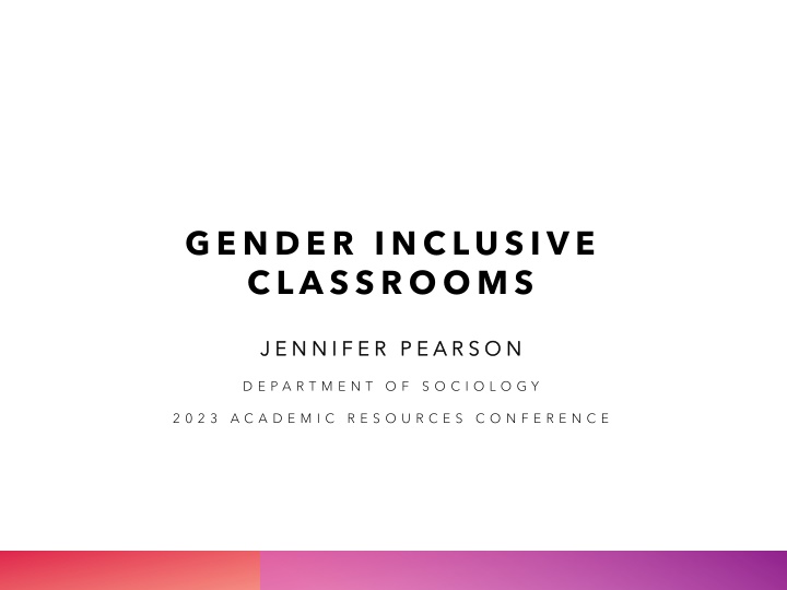 gender inclusive classrooms n.w