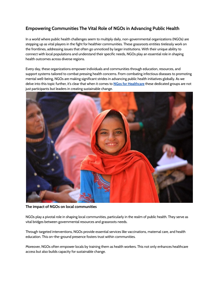 empowering communities the vital role of ngos n.w
