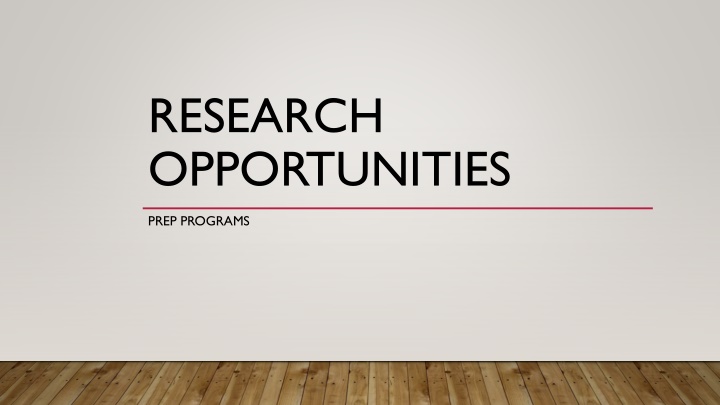 research opportunities n.w