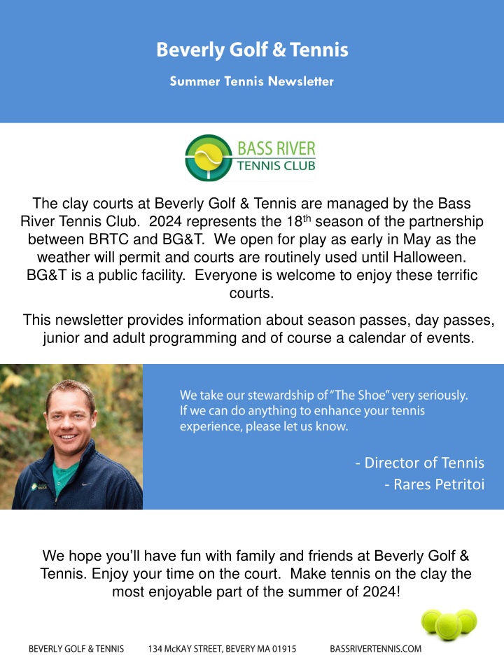 summer tennis newsletter n.w
