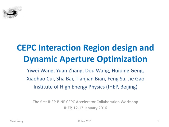 cepc interaction region design and dynamic n.w