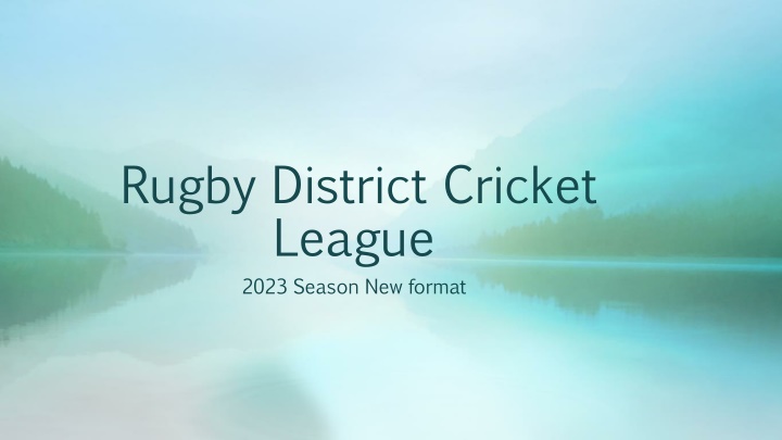 rugby district cricket league 2023 season n.w