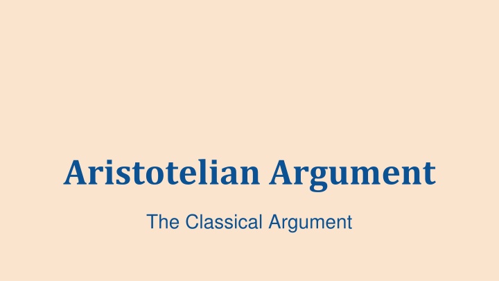 aristotelian argument n.w