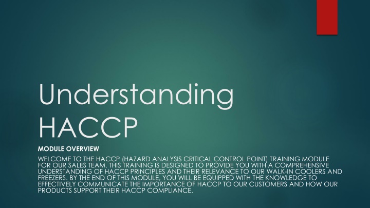 understanding haccp module overview welcome n.w