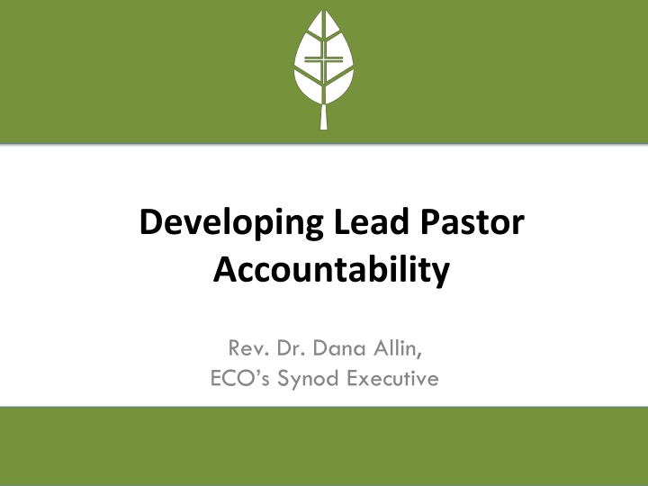 Developing Lead Pastor Accountability Process