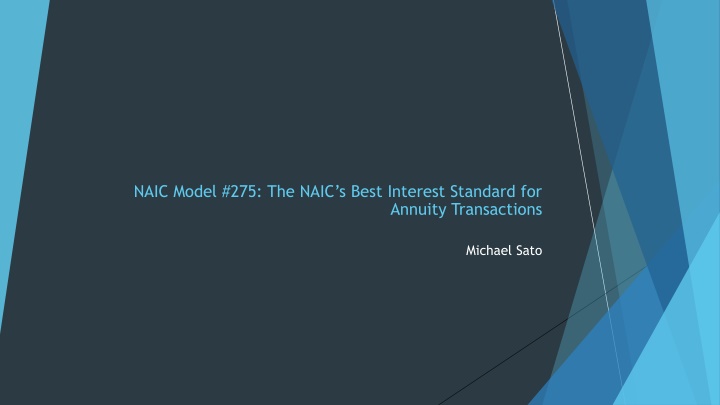 naic model 275 the naic s best interest standard n.w