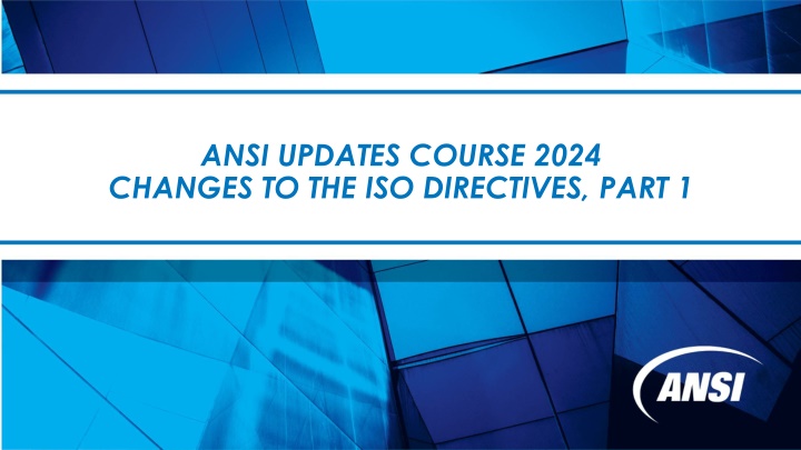 ansi updates course 2024 changes n.w